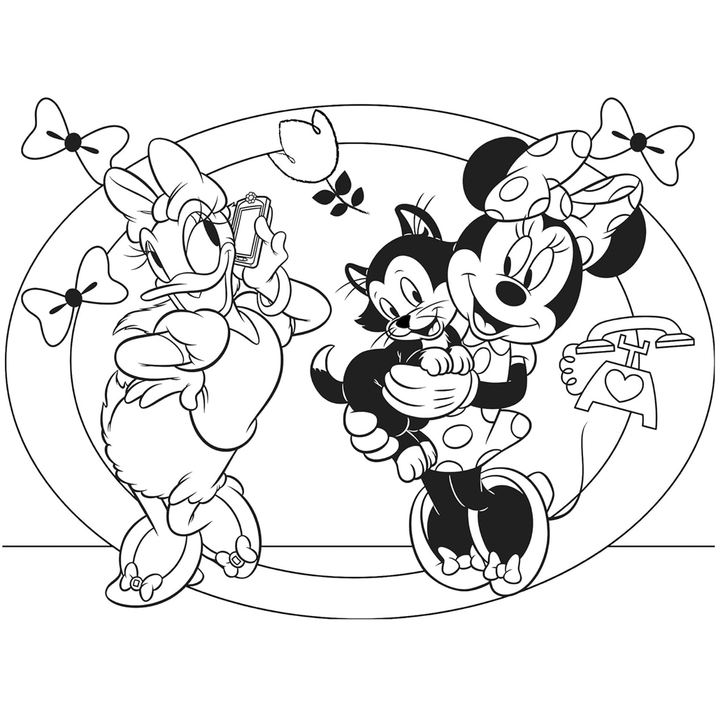 Minnie Maus und Daisy Duck Abenteuer 2-in-1 Eco Maxi Puzzle mit 24 Teilen und Malvorlage 70x50cm – Lisciani kép 3