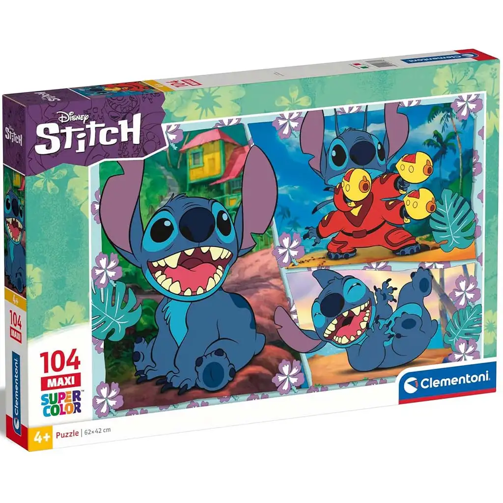 Disney+Stitch 104-teiliges Maxi Supercolor Puzzle - Clementoni