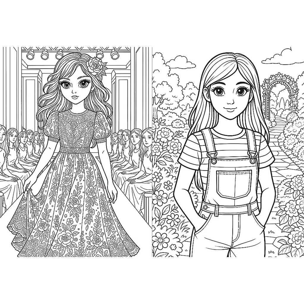 Modische Kleidung Malbuch – Trefl kép 2