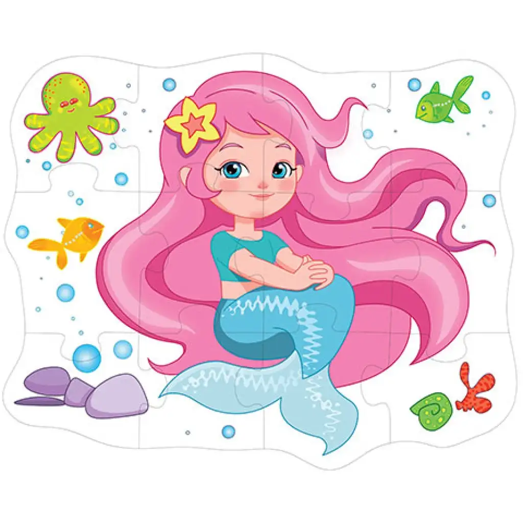 Meerjungfrau Riesen-Bodenpuzzle 12-teilig kép 2