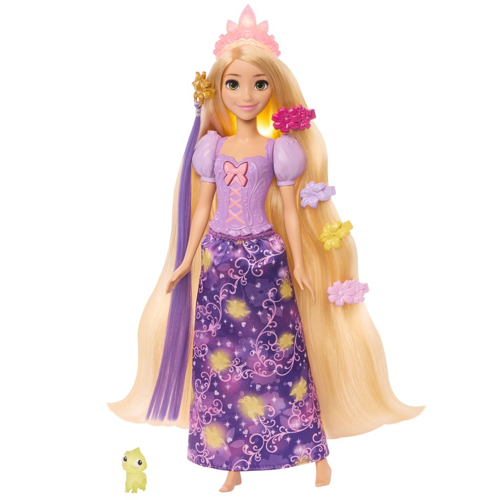 Disney Prinzessin Rapunzel Zauberpuppe mit Zubehör – Mattel kép 2