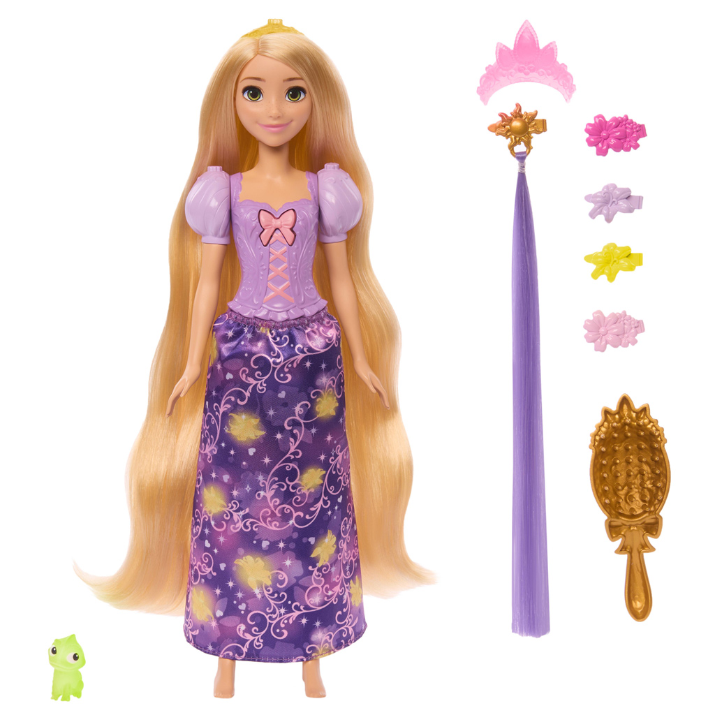 Disney Prinzessin Rapunzel Zauberpuppe mit Zubehör – Mattel kép 3