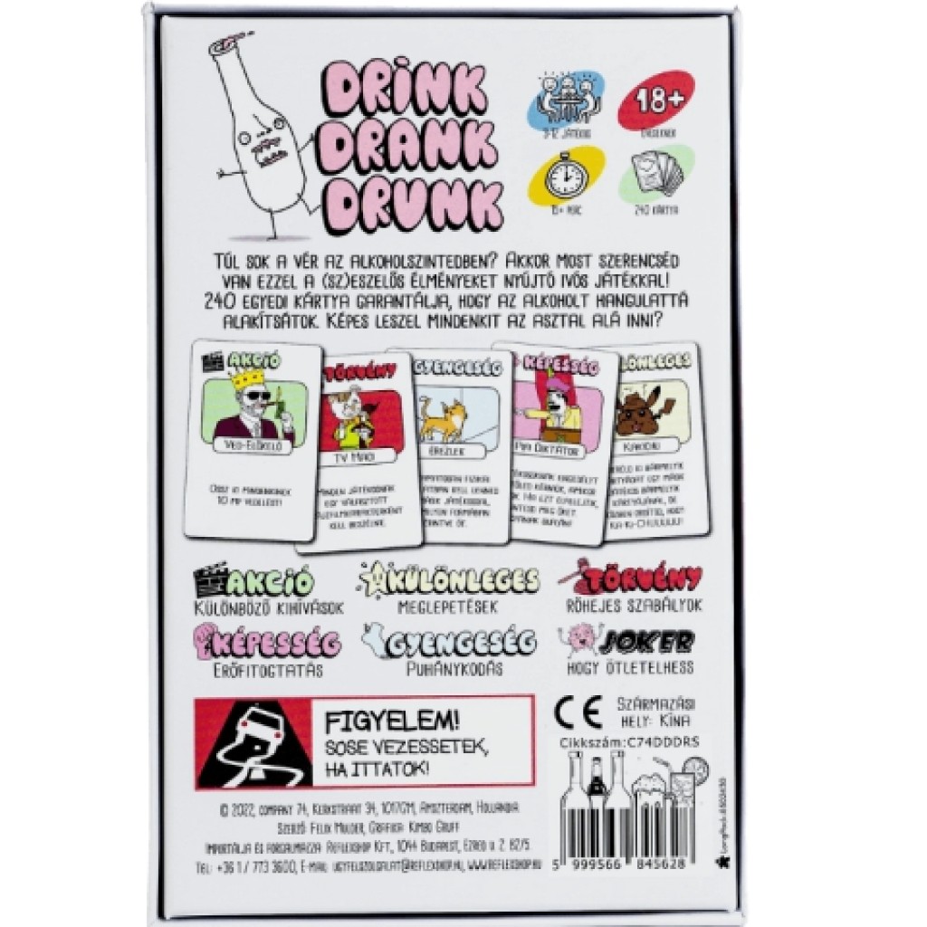 Drink Drank Drunk Trinkspiel mit Karten kép 2