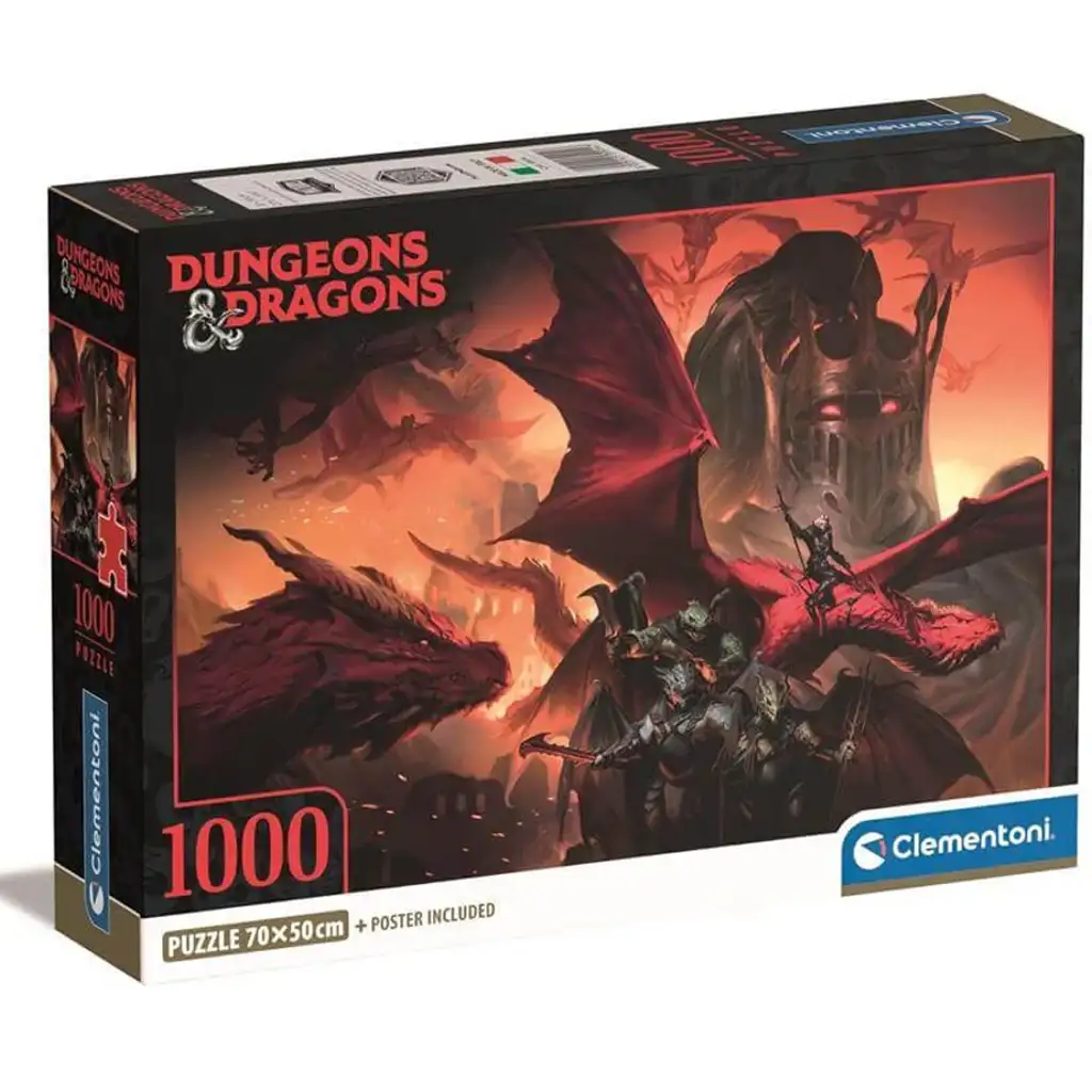 Dungeons & Dragons 1000-teilige Puzzle mit Poster - Clementoni