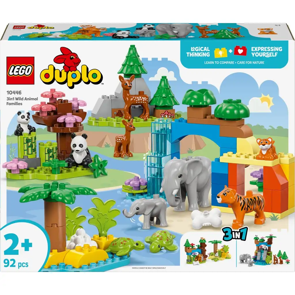 LEGO® DUPLO®: 3 az 1-ben állatcsaládok a vadvilágban (10446) kép 1