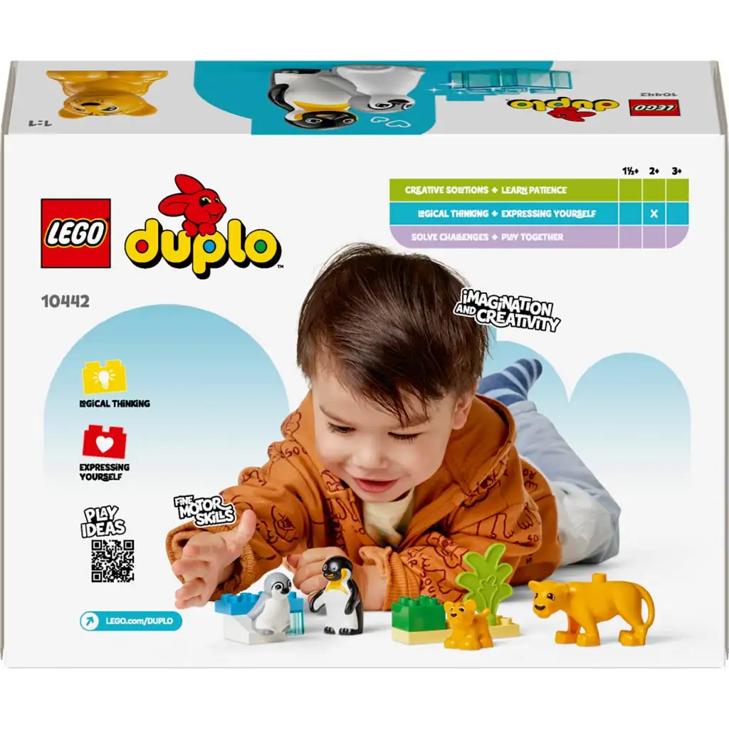 LEGO® DUPLO®: Tierfamilien in der Wildnis: Pinguine und Löwen (10442) kép 2