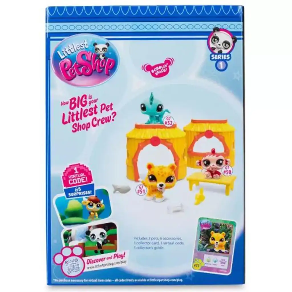 Littlest Pet Shop: 3er-Figurenpack Serie 1 - Dschungel kép 3