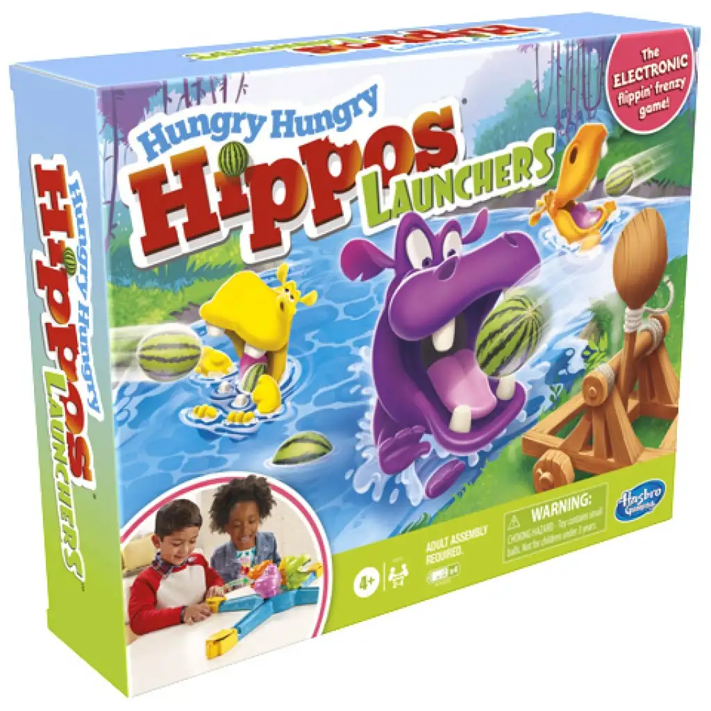 HungrigeHungrigeNilpferde - Hungrige Nilpferde Gesellschaftsspiel - Hasbro kép 2
