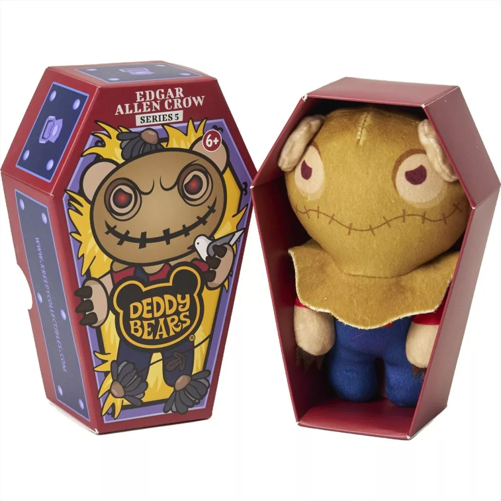 Deddy Bear Edgar Allen Crow Plüschtier im Sarg, 5. Serie, 15 cm