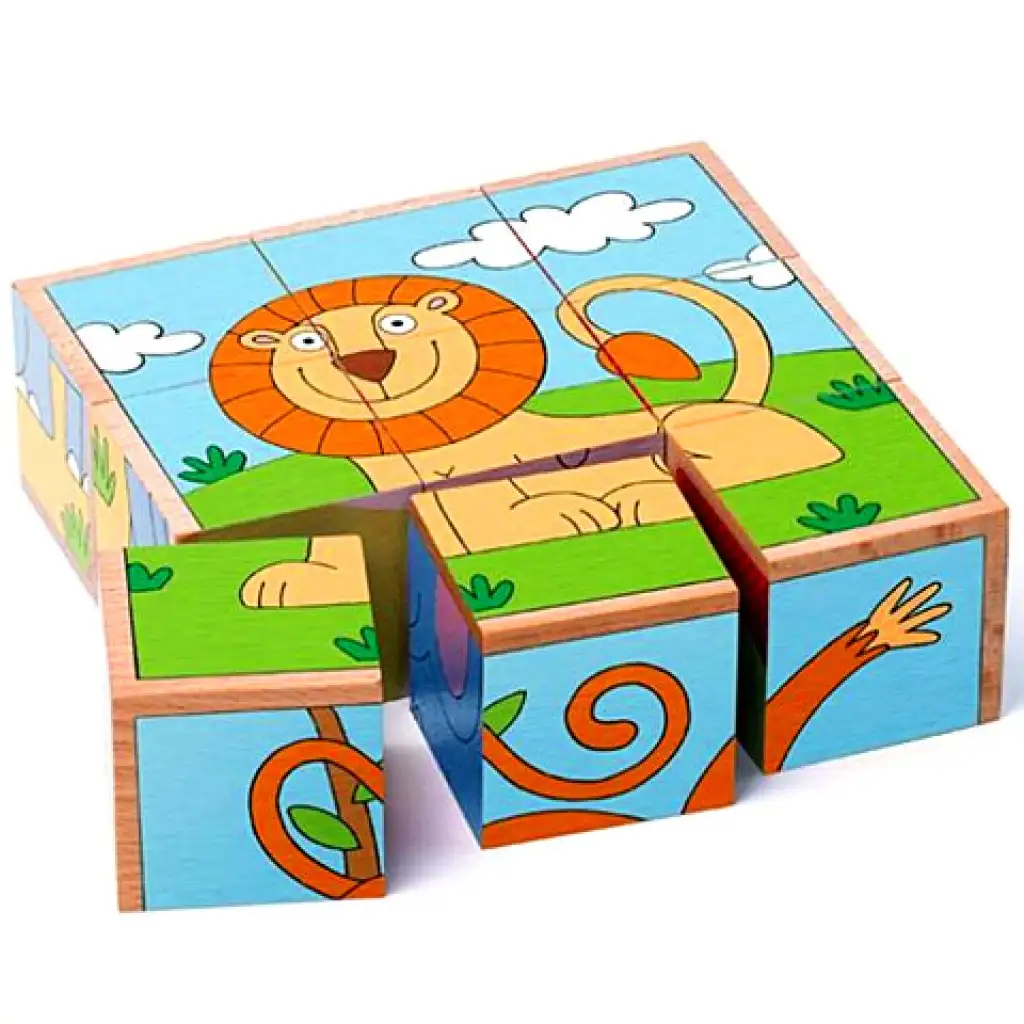 Exotische Tiere Holzpuzzle-Spiel
