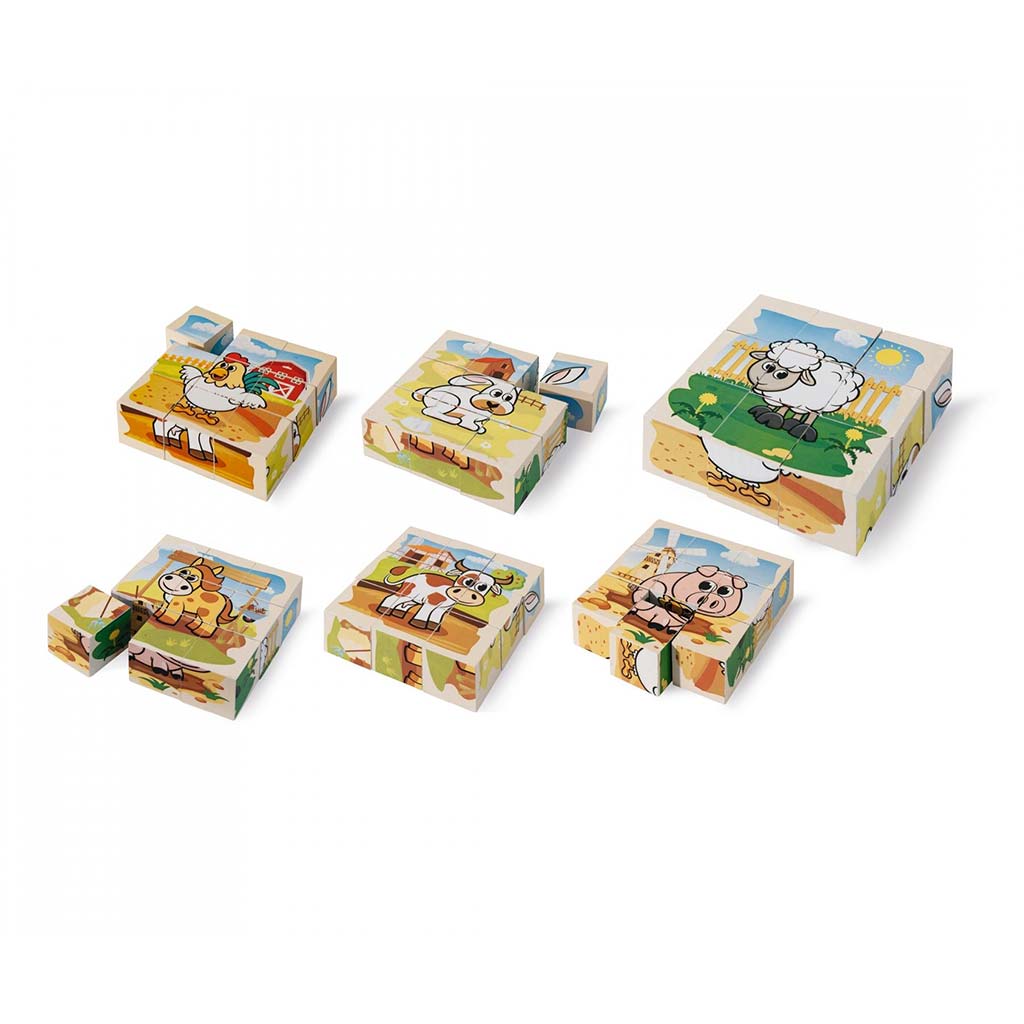 Eichhorn: Holz-Würfelpuzzle – Haustier-Puzzle für die Kleinen - Simba Toys kép 2