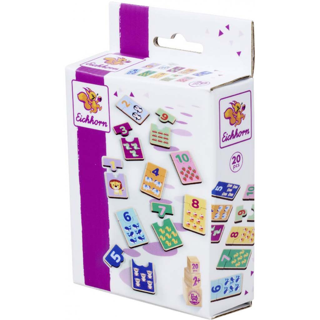 Eichhorn: Holz Zahlenpuzzle – Tierisches Zuordnungsspiel – Simba Toys