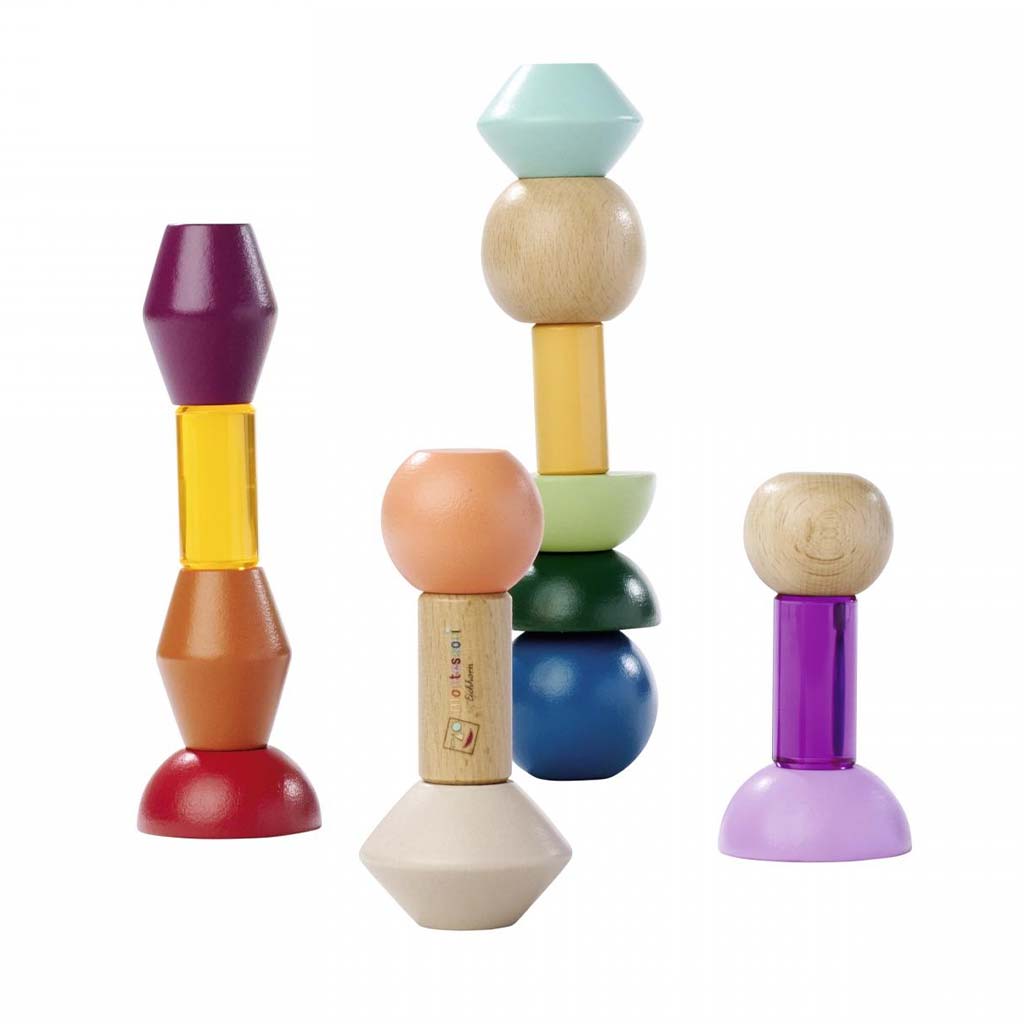 Eichhorn: Montessori-Holzturm Bausteine – Kreatives Balancierspiel - Simba Toys kép 2