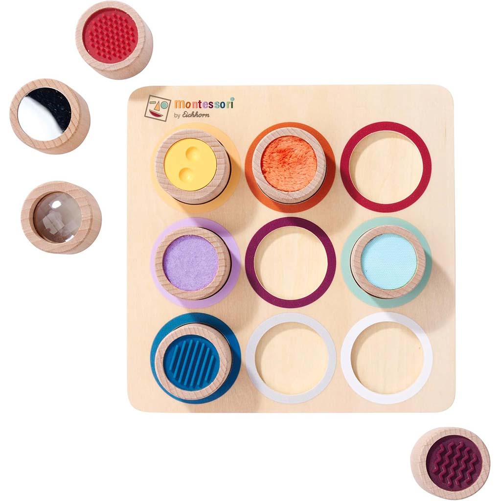 Eichhorn: Montessori Holz-Sensorik-Zylinder-Paar – Tastsinn-Förderndes Holzspielzeug – Simba Toys kép 2