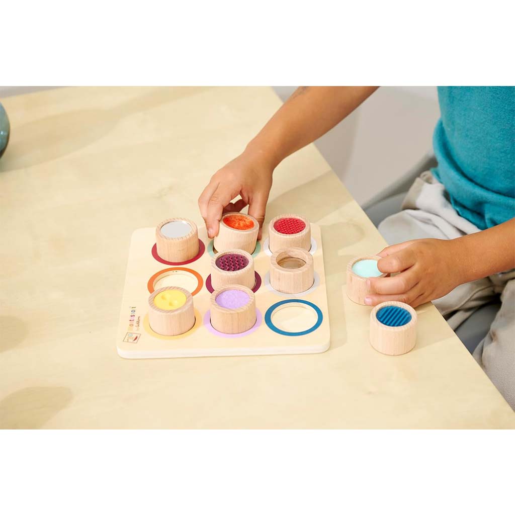 Eichhorn: Montessori Holz-Sensorik-Zylinder-Paar – Tastsinn-Förderndes Holzspielzeug – Simba Toys kép 3