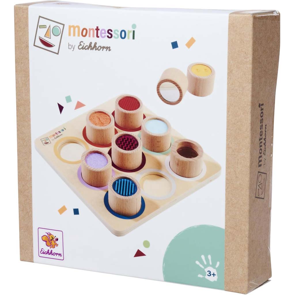 Eichhorn: Montessori Holz-Sensorik-Zylinder-Paar – Tastsinn-Förderndes Holzspielzeug – Simba Toys