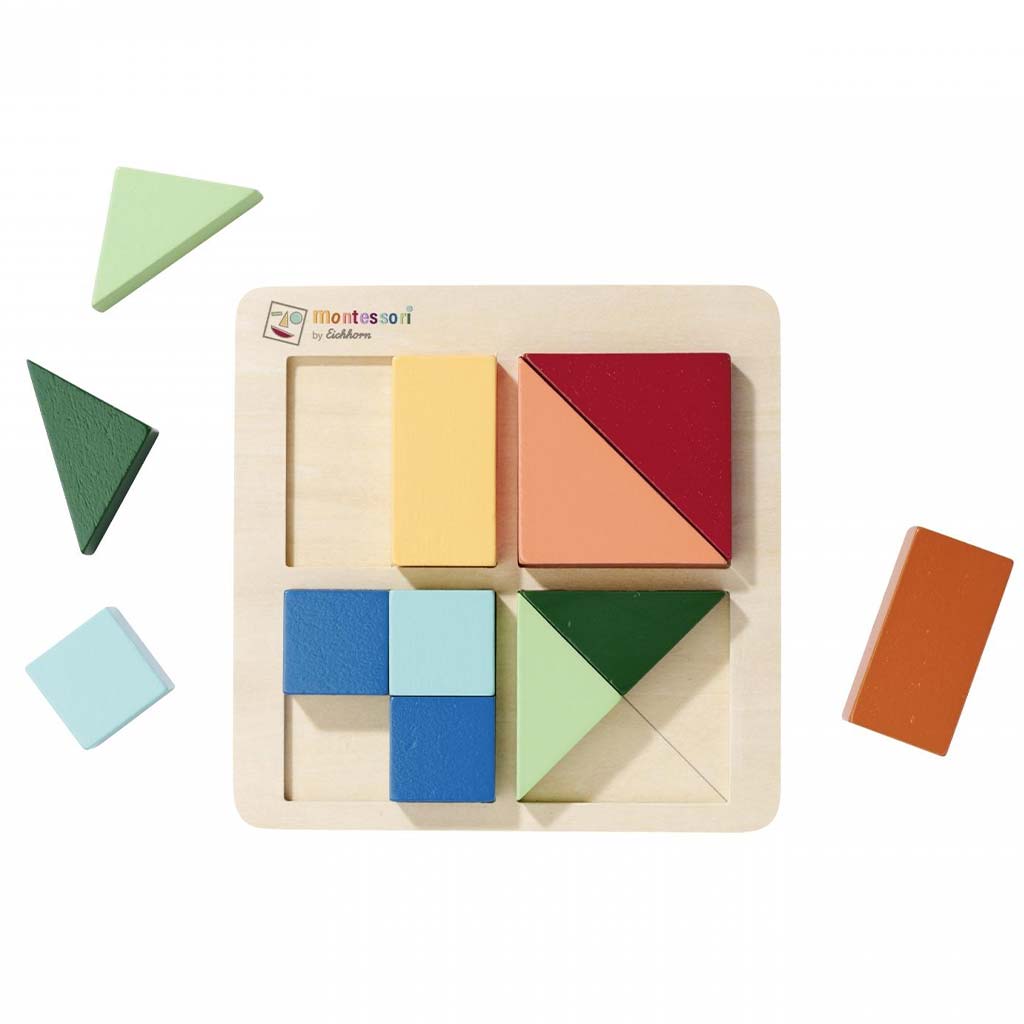 Eichhorn: Montessori-Holz Farb- und Formenpuzzle – Logikspiel für kleine Hände – Simba Toys kép 2