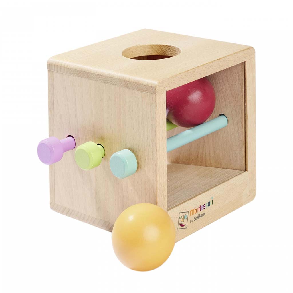 Eichhorn: Montessori Holz-Ball-Einwurf-Box – Lernspielzeug für die Kleinsten - Simba Toys kép 2