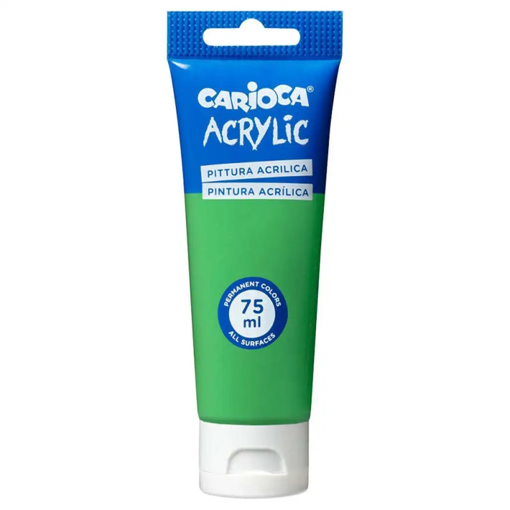 Acrylfarbe 75ml in leuchtendem Grün - Carioca