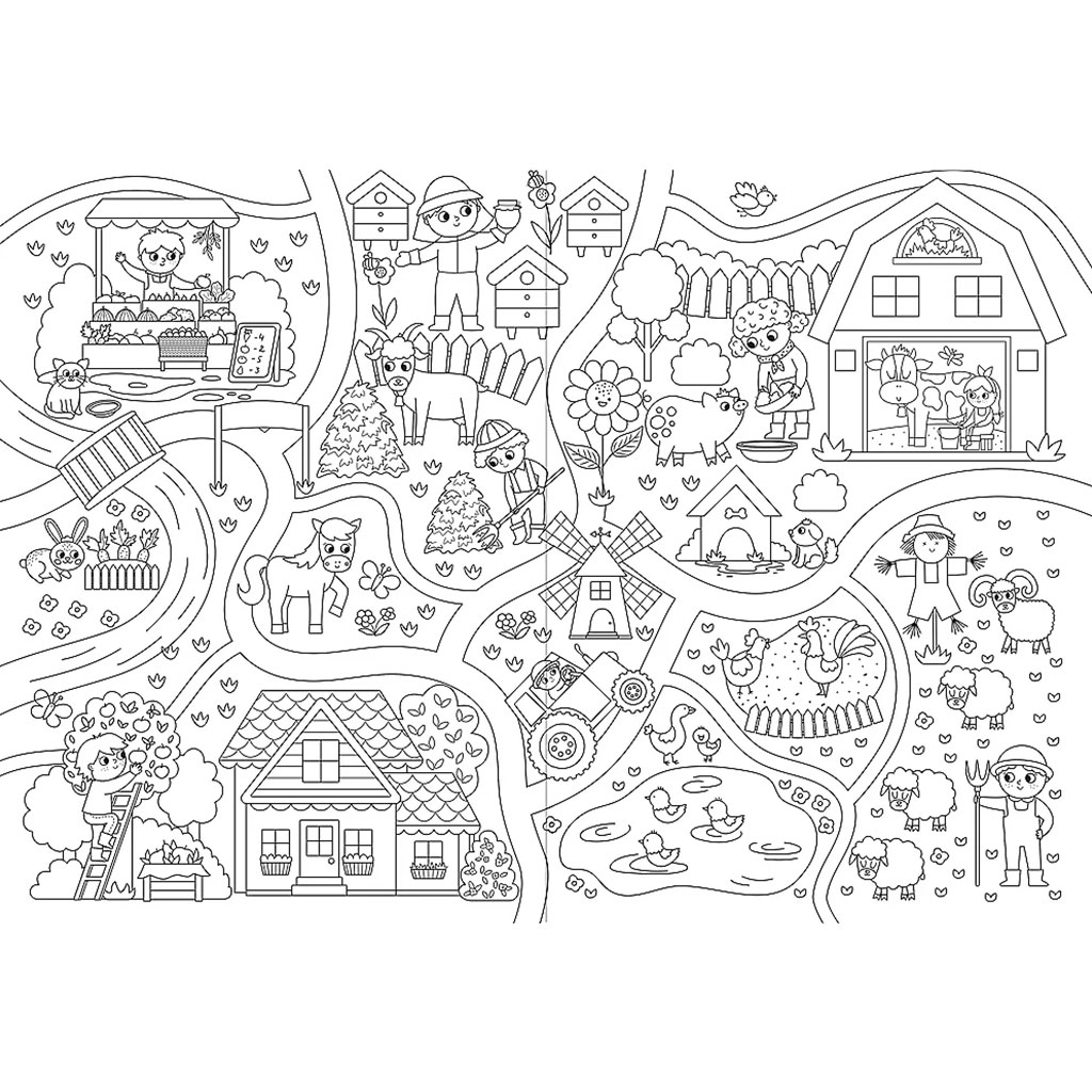 Fröhliche Bauernhoftiere Malbuch - Trefl kép 2