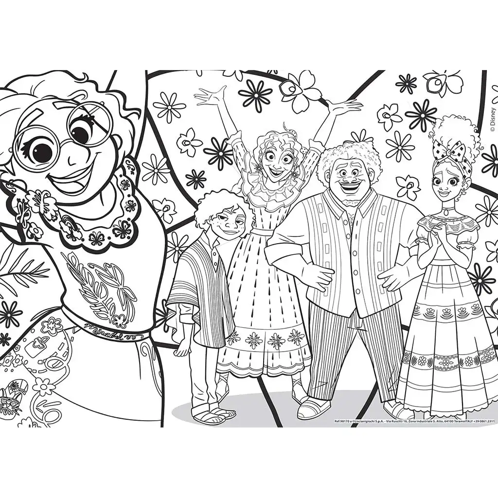 Disney Encanto 2-in-1 Maxi 4x48-teiliges Puzzle und Malset 35x25cm – Lisciani kép 2