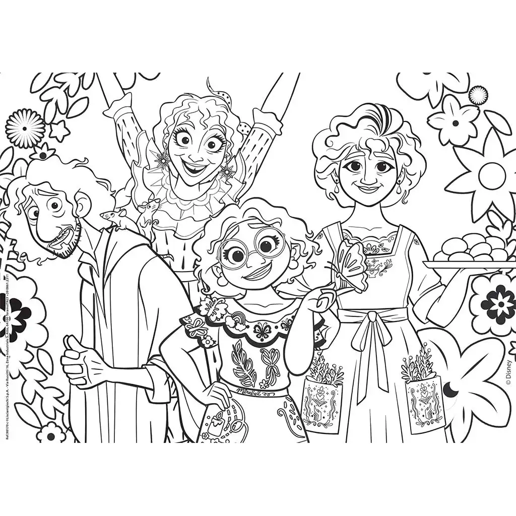 Disney Encanto 2-in-1 Maxi 4x48-teiliges Puzzle und Malset 35x25cm – Lisciani kép 4