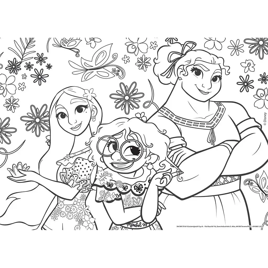 Disney Encanto 2-in-1 Maxi 4x48-teiliges Puzzle und Malset 35x25cm – Lisciani kép 5