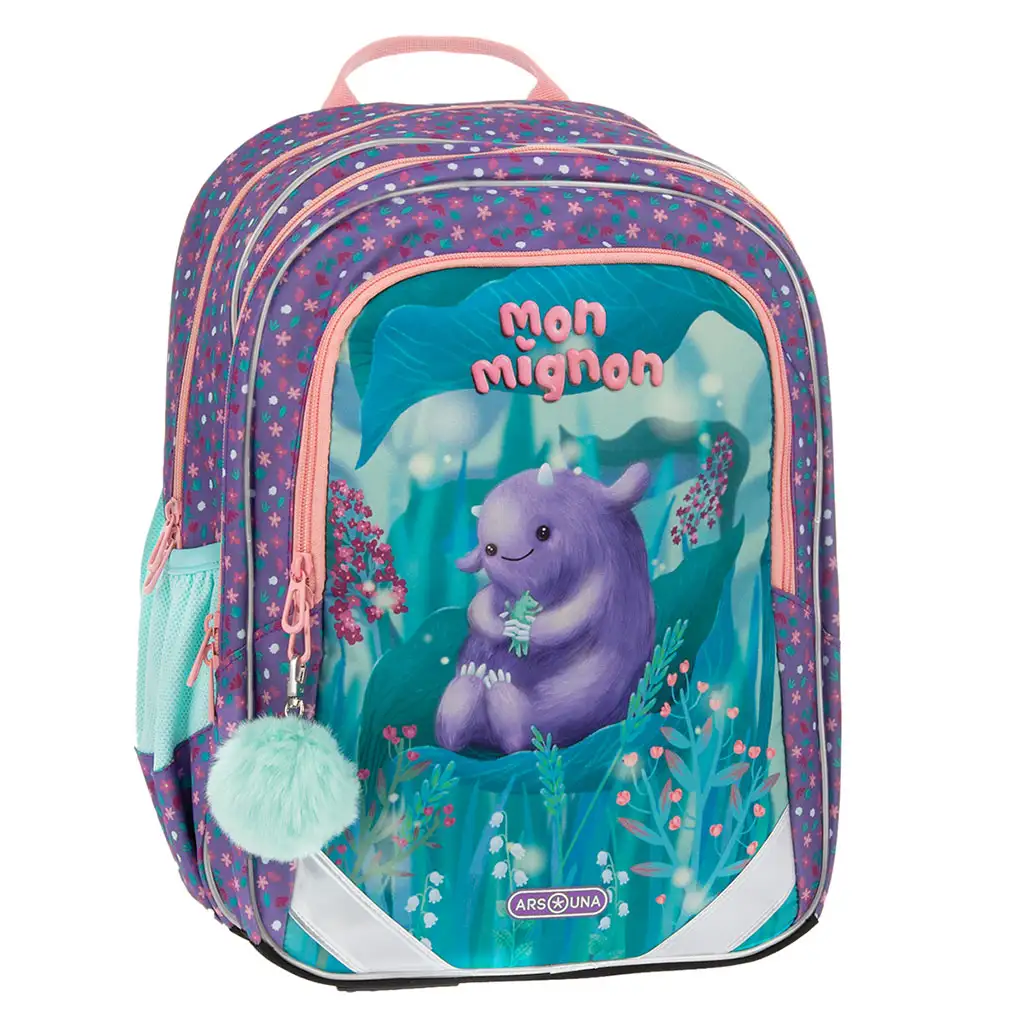 Ars Una: Mon Mignon ergo-fit lekerekített iskolatáska, hátizsák 34x40x21cm kép 1