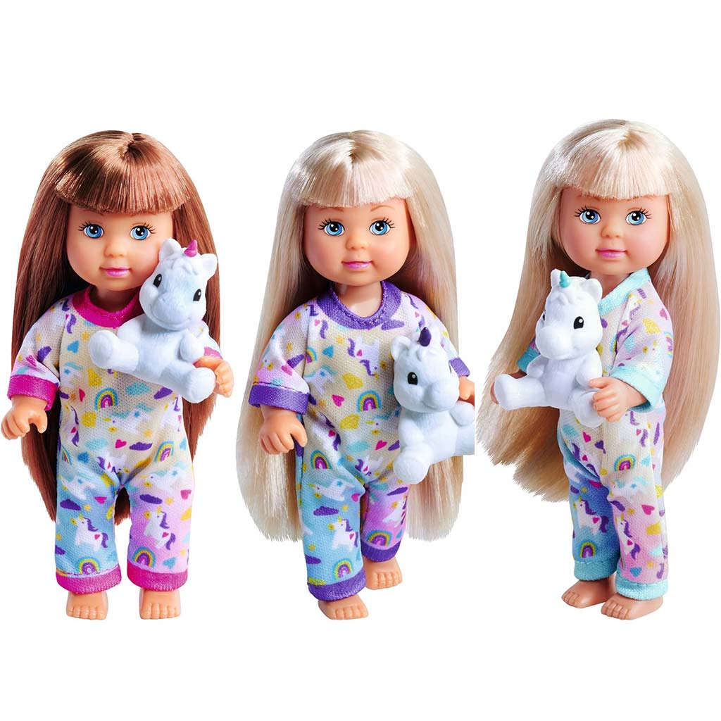 Evi Love: Évi-Puppe im Schlafanzug mit Einhorn, in verschiedenen Ausführungen - Simba Toys kép 2