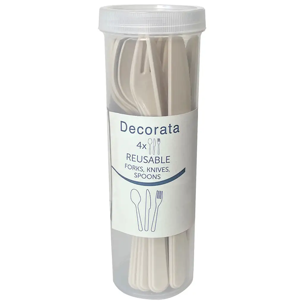 Decorata újrahasználható evőeszköz 12db-os szett kép 1