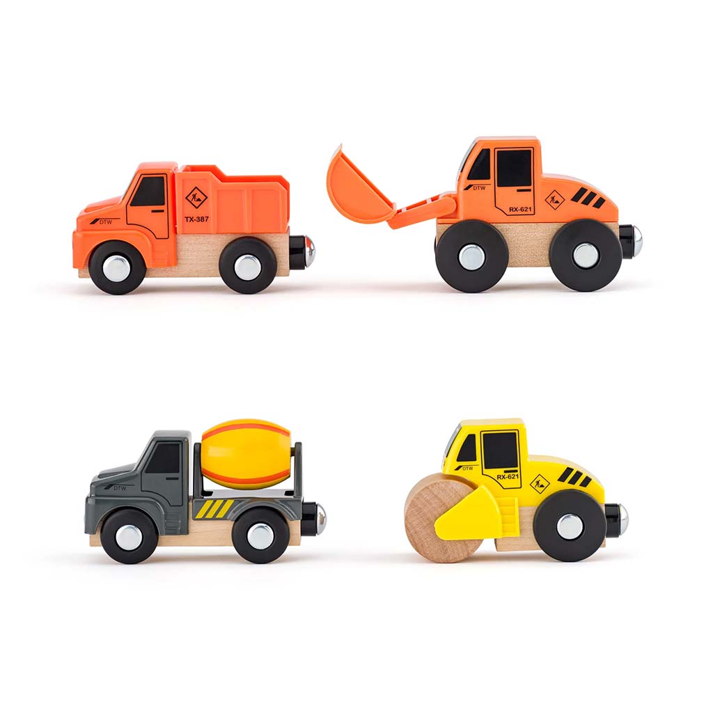 12-teiliges Spielset mit Baumaschinen - Woodyland kép 2