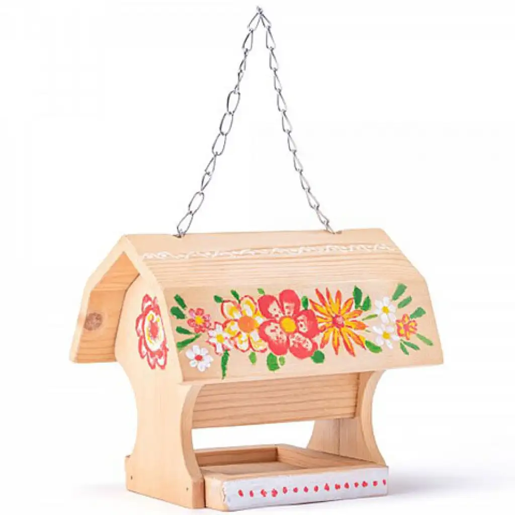 Vogelhaus aus Holz mit Farbe - Woodyland kép 2