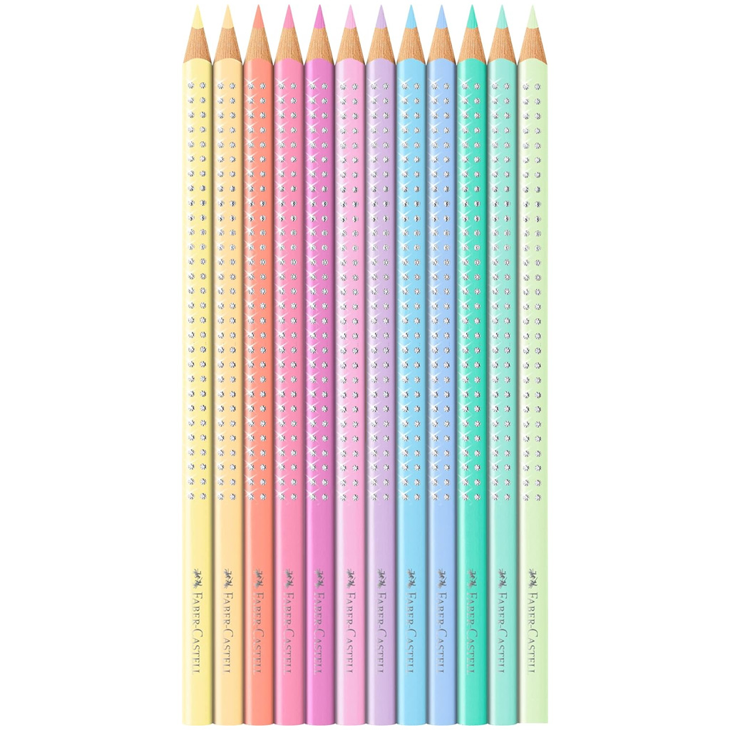 Faber-Castell: Sparkle 12er Pastell-Buntstift-Set in Metallbox kép 2