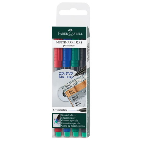 Faber-Castell: Multimark Permanent Marker S 0,4mm 4er-Set kép 1
