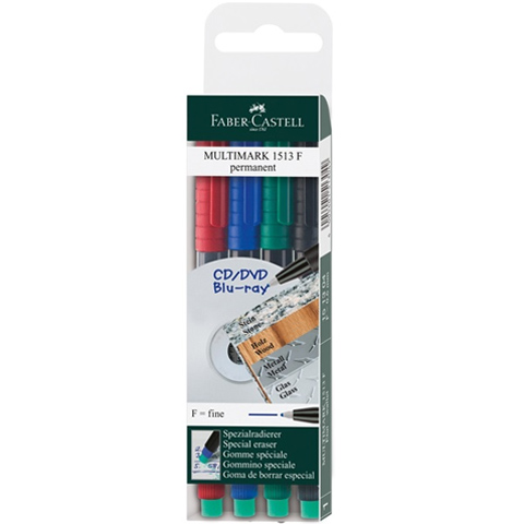 Faber-Castell: Multimark Permanent-Marker-Set 0,6mm 4 Stück kép 1