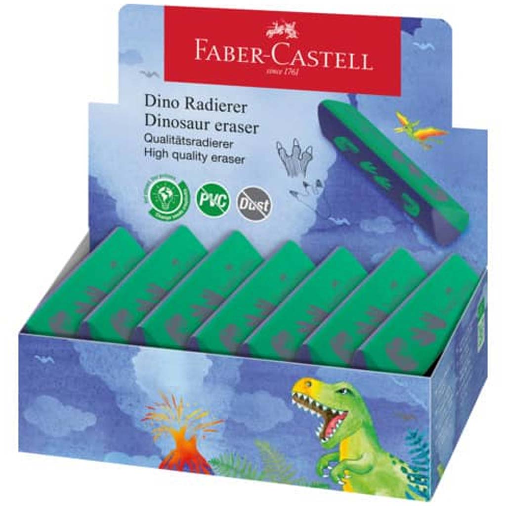 Faber-Castell: Dinosaurier-Dreieckradierer 1 Stück