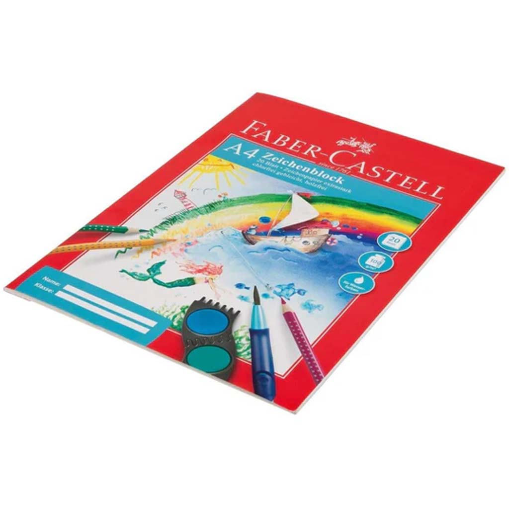 Faber-Castell: A4 Zeichenblock – 20 Blatt, 100 g Papier