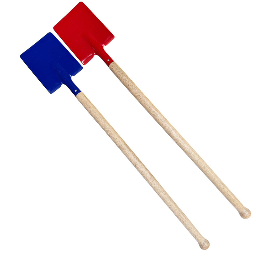Metallspaten mit Holzstiel, 60 cm, in verschiedenen Ausführungen.