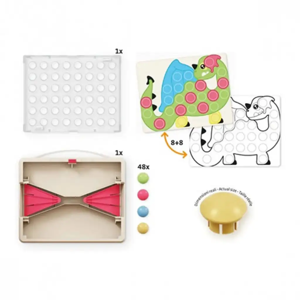 Quercetti: Play Eco Fantacolor Junior Steckmosaik-Set 58-teilig kép 4