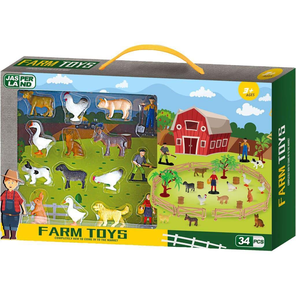 Luna: Jasper Land Farm Tierspielset mit 34 Teilen