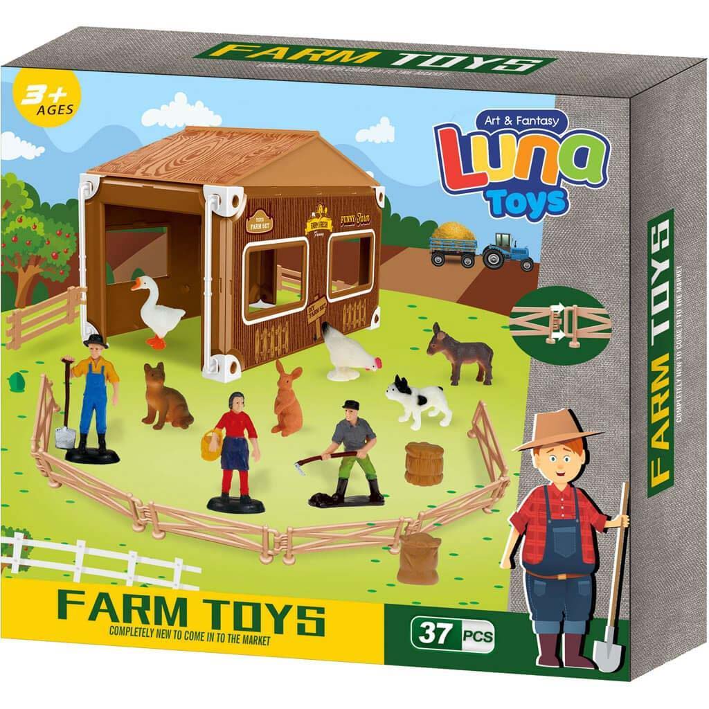 Luna: Jasper Land Farm Tierspiel-Set, 37-teilig