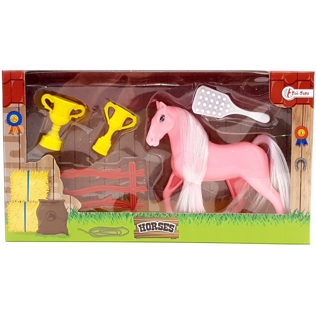 Pony-Reiterspielset mit Trophäen und Zubehör, in verschiedenen Ausführungen, 1 Stück