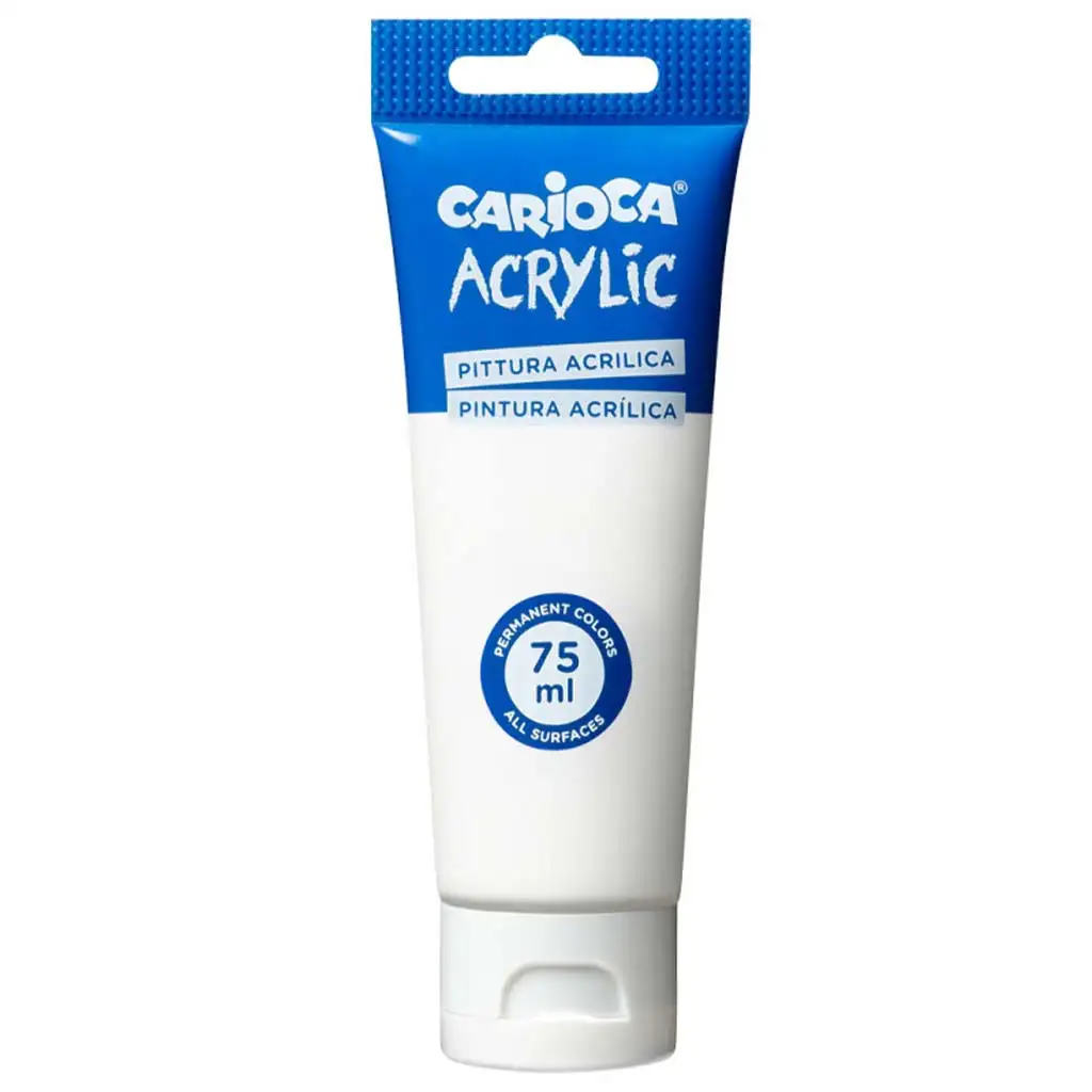 Acrylfarbe 75ml in Weiß - Carioca