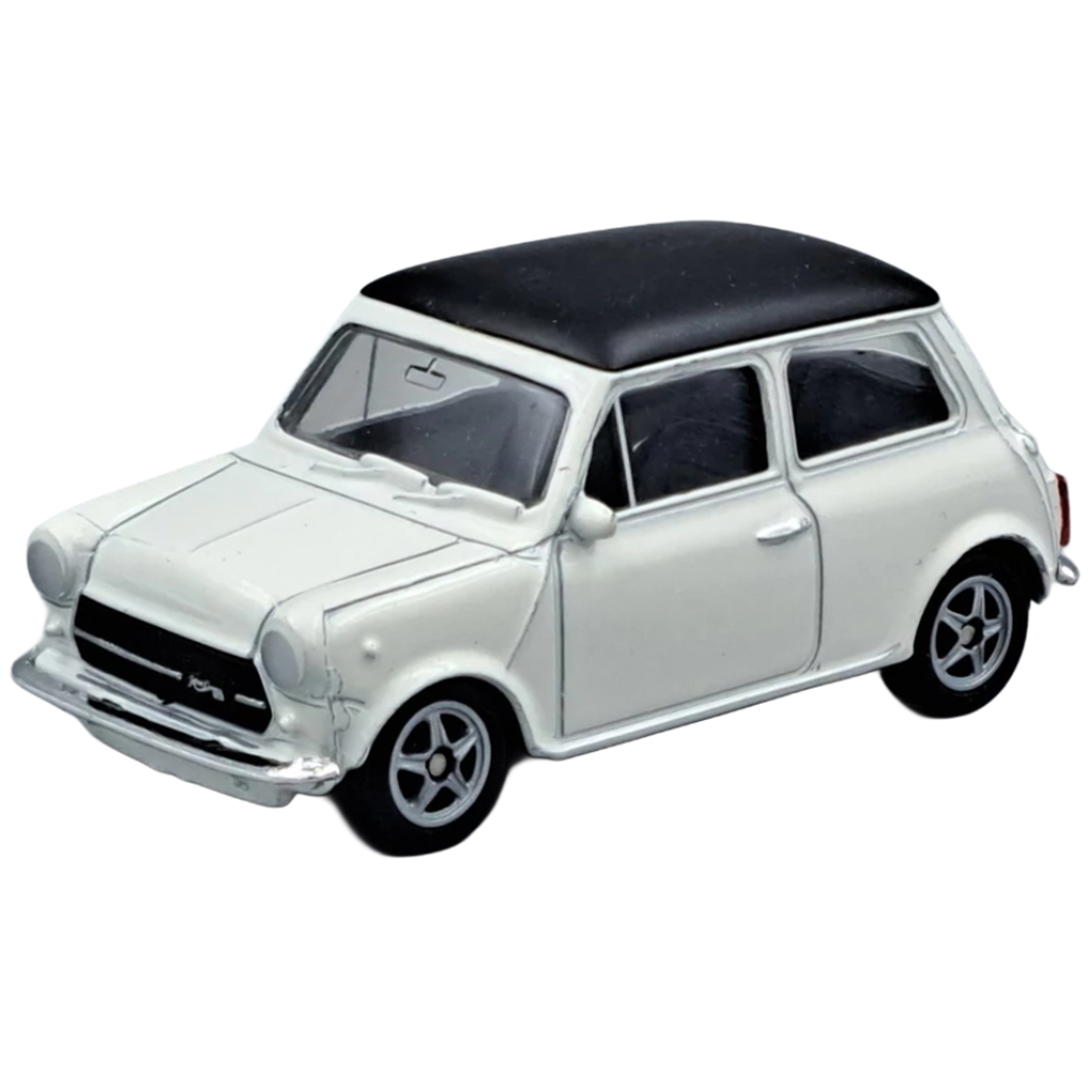Welly: Mini Cooper 1300 weiß Metallmodellauto 1:64 kép 2