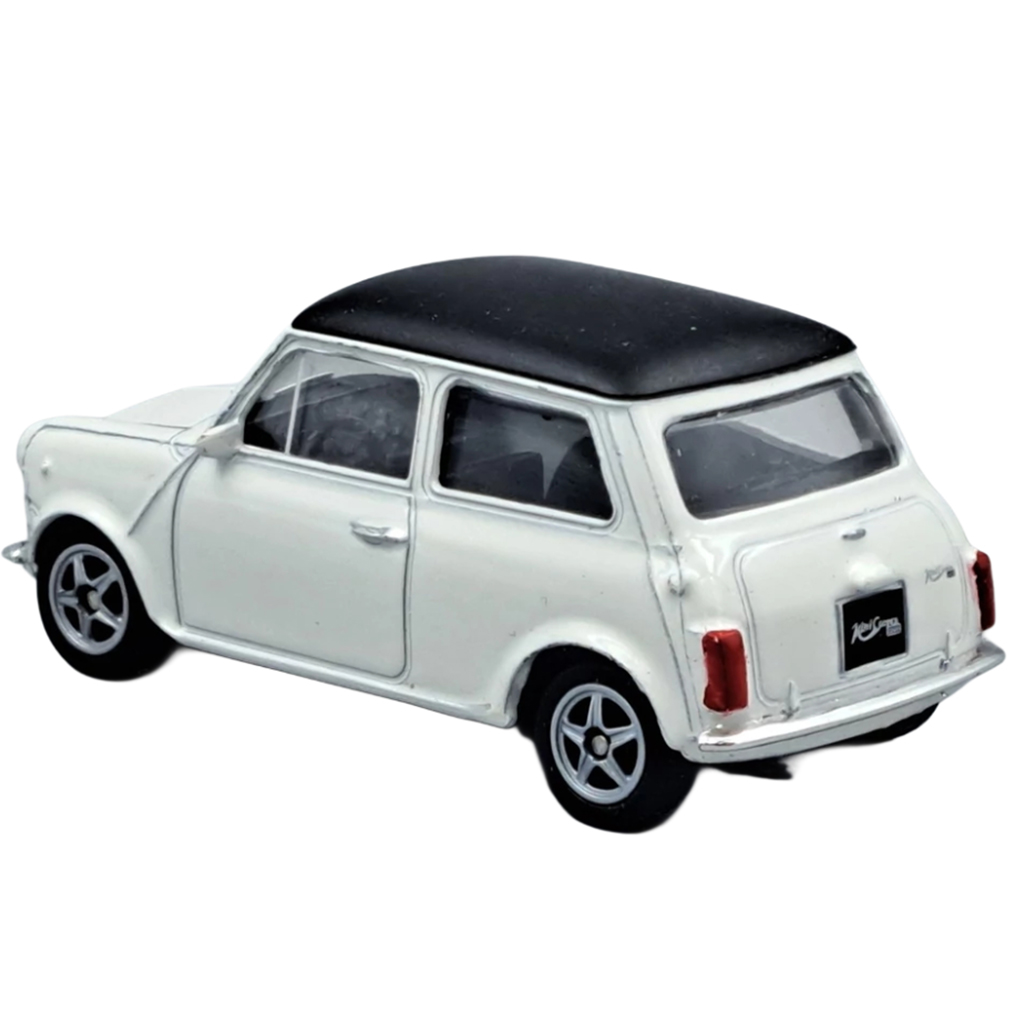 Welly: Mini Cooper 1300 weiß Metallmodellauto 1:64 kép 3