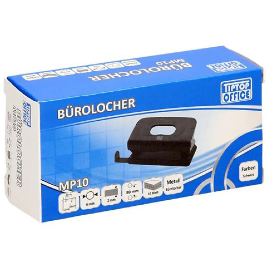 Spirit: Schwarzer Metalllocher mit zwei Löchern MP10