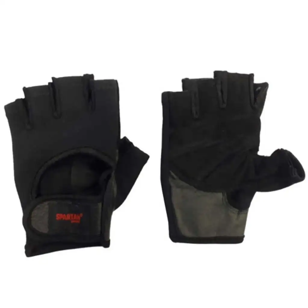 Schwarze Fitnesshandschuhe in verschiedenen Größen - Spartan