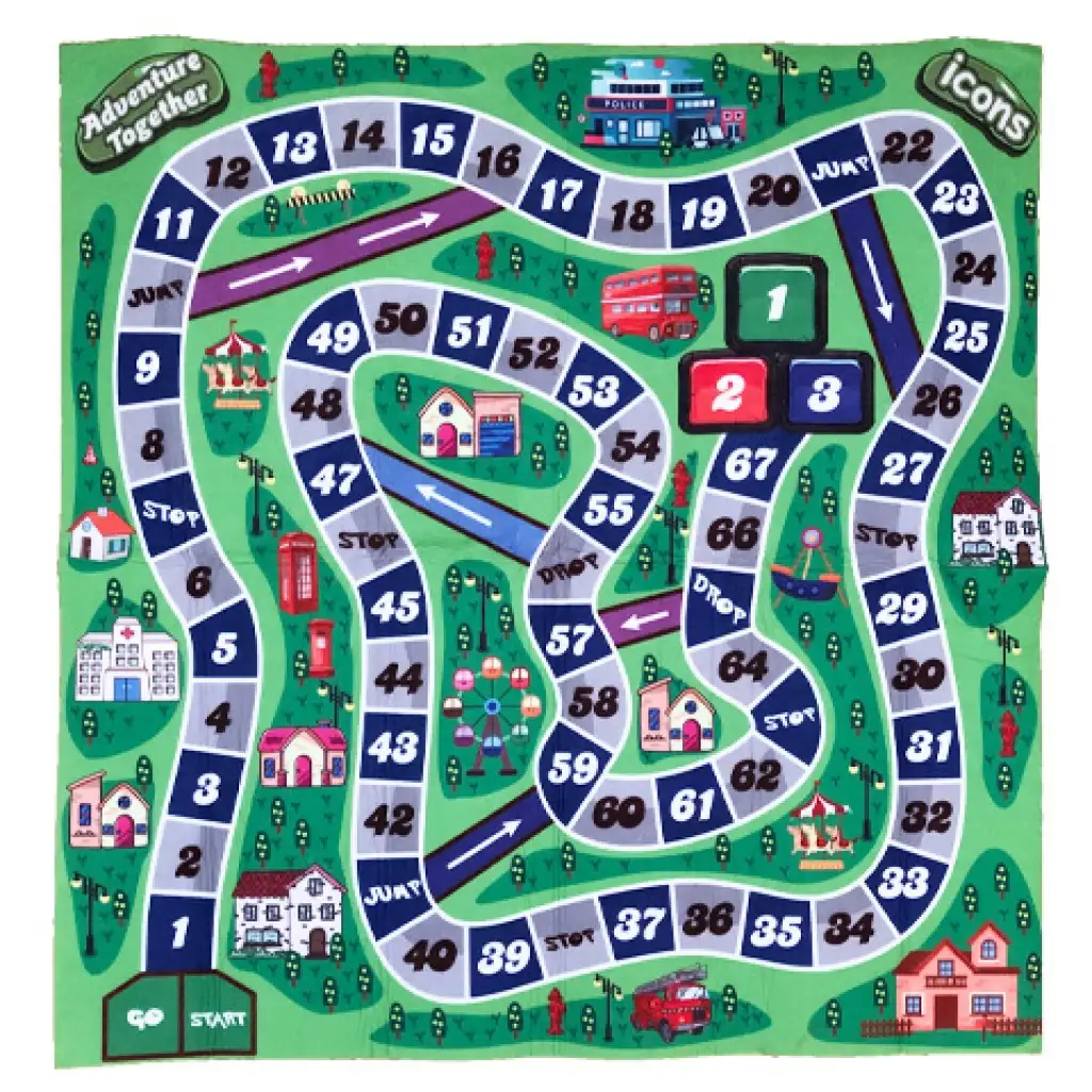 Feuerwehr-Auto-Brettspiel Spielmatte 70x70cm kép 2