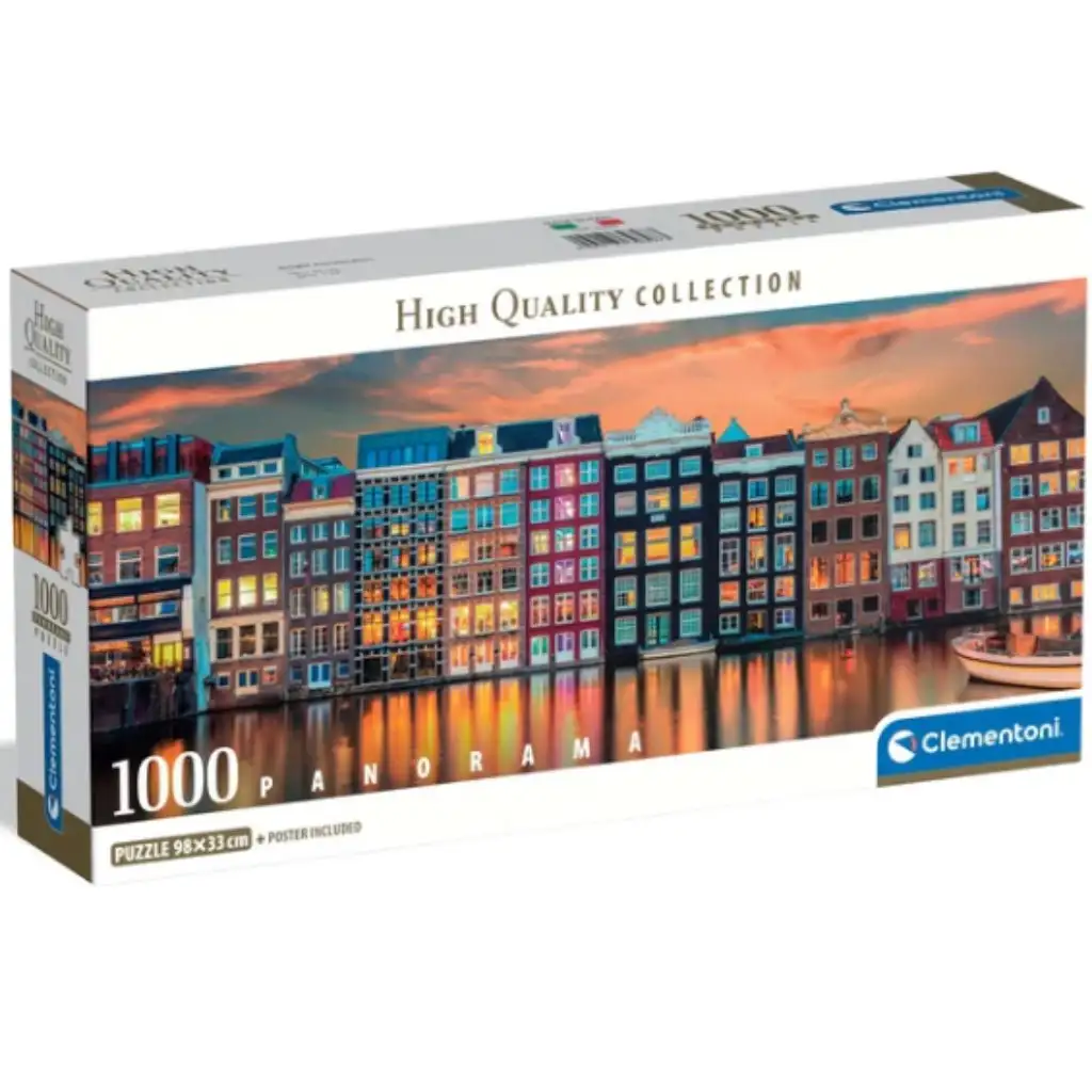 Glänzendes Amsterdam HQC Panorama 1000-teiliges Puzzle - Clementoni