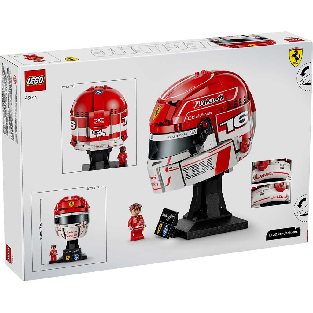LEGO® Editions: Scuderia Ferrari HP Charles Leclerc sisakja (43014) kép 6